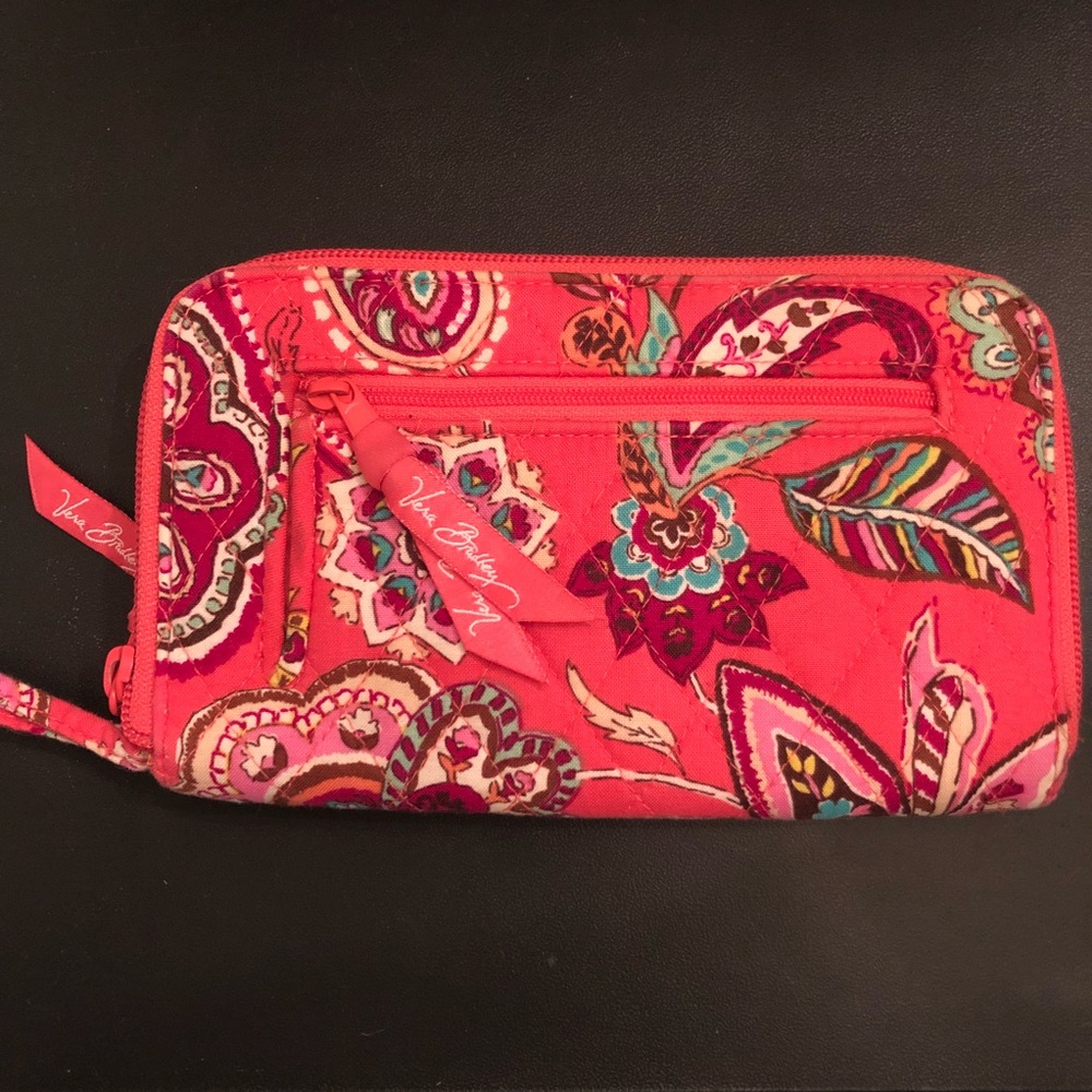 Call Me Coral Vera Bradley Wristlet Wallet